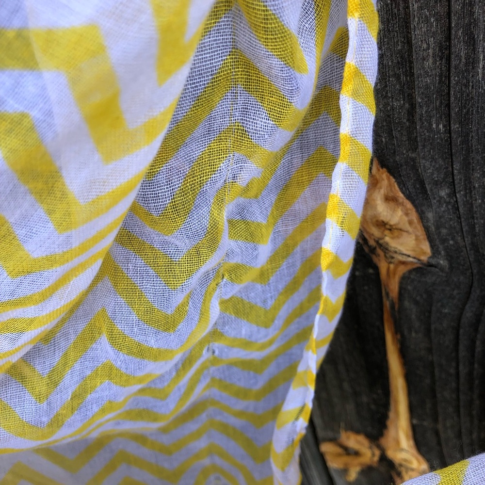 Chevron Yellow Infinity Scarf - Picture 4 of 4